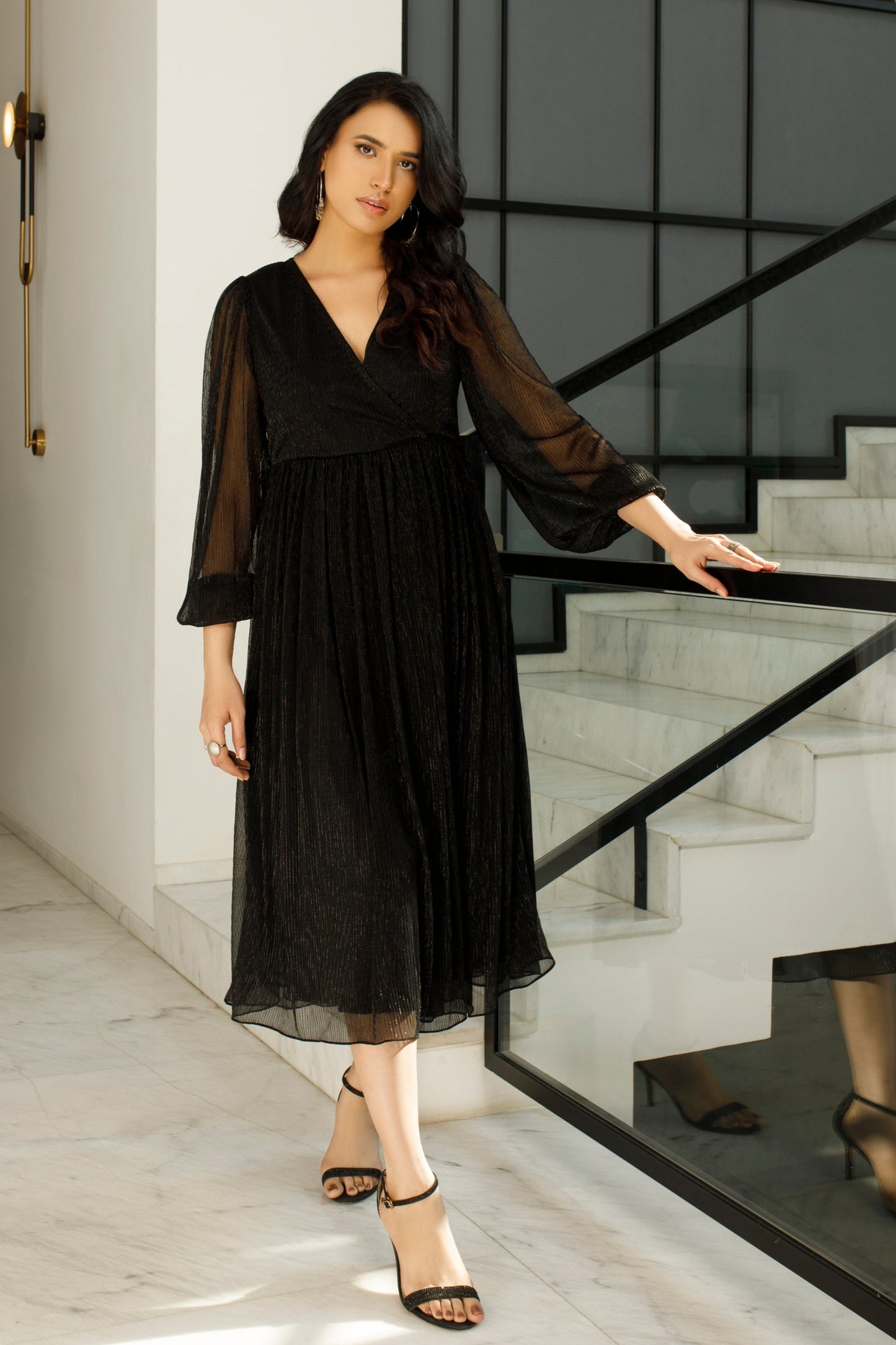 Sparkling Black Long Dress