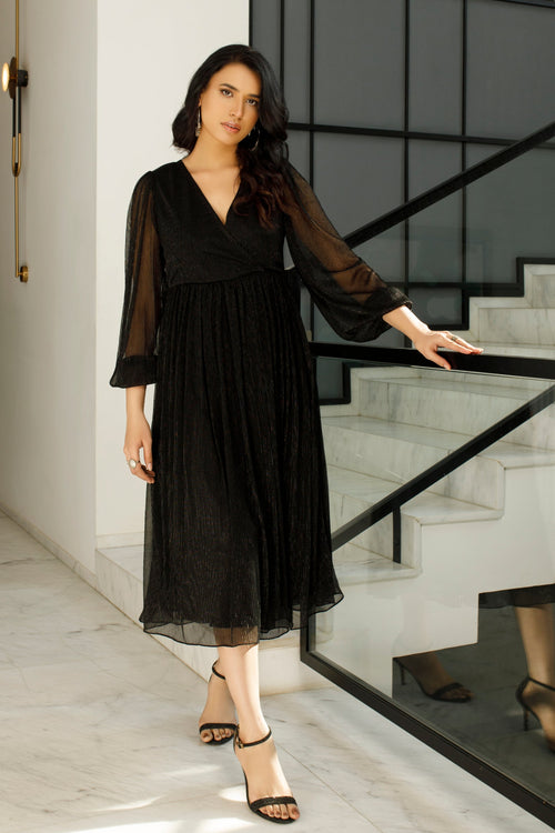 Sparkling Black Long Dress