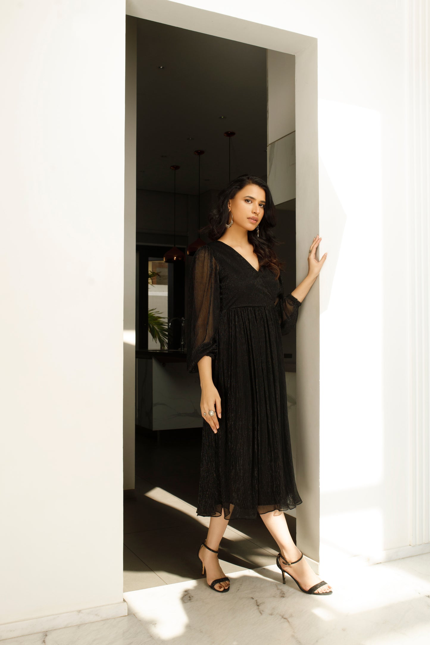 Sparkling Black Long Dress