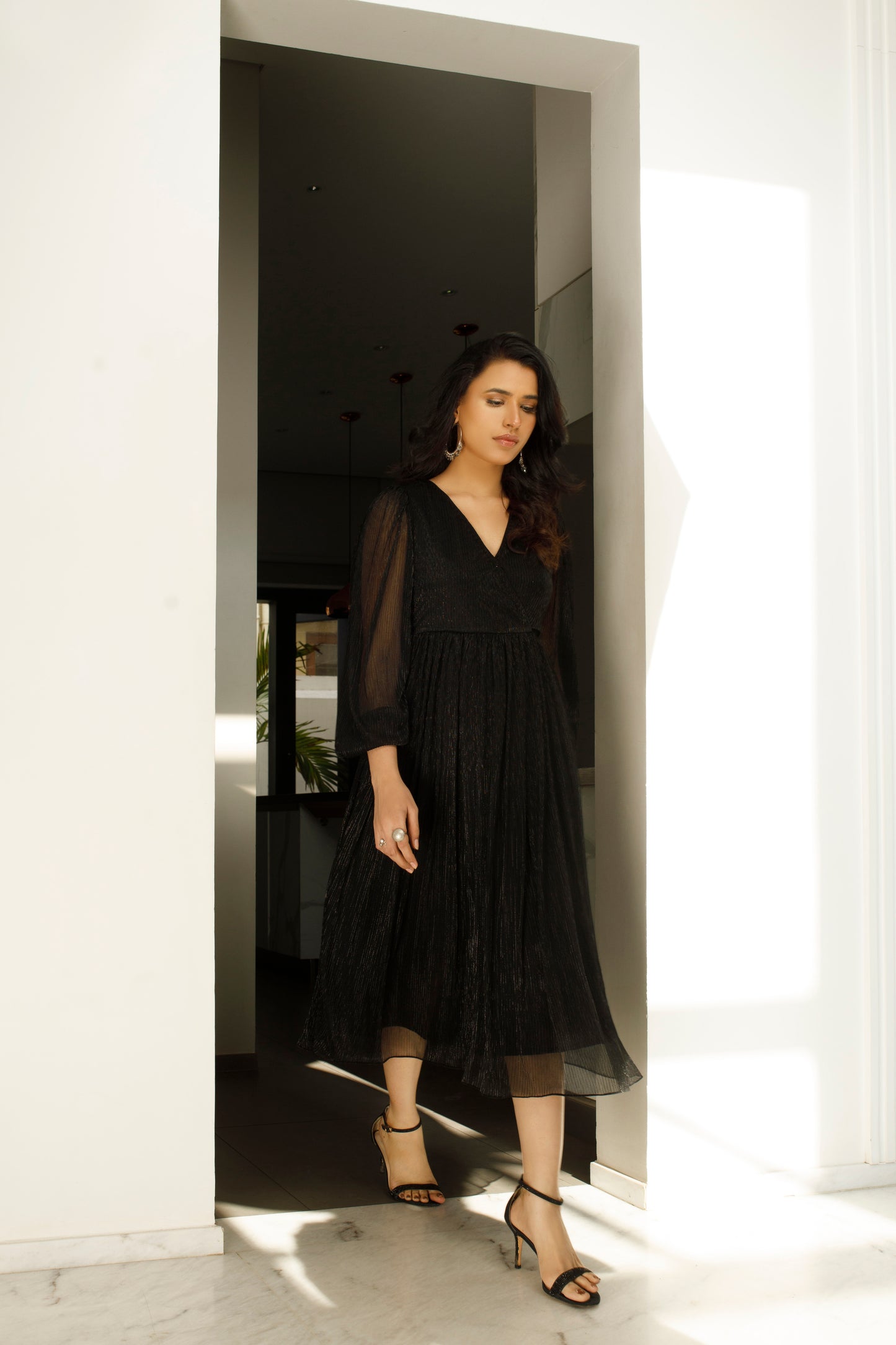 Sparkling Black Long Dress