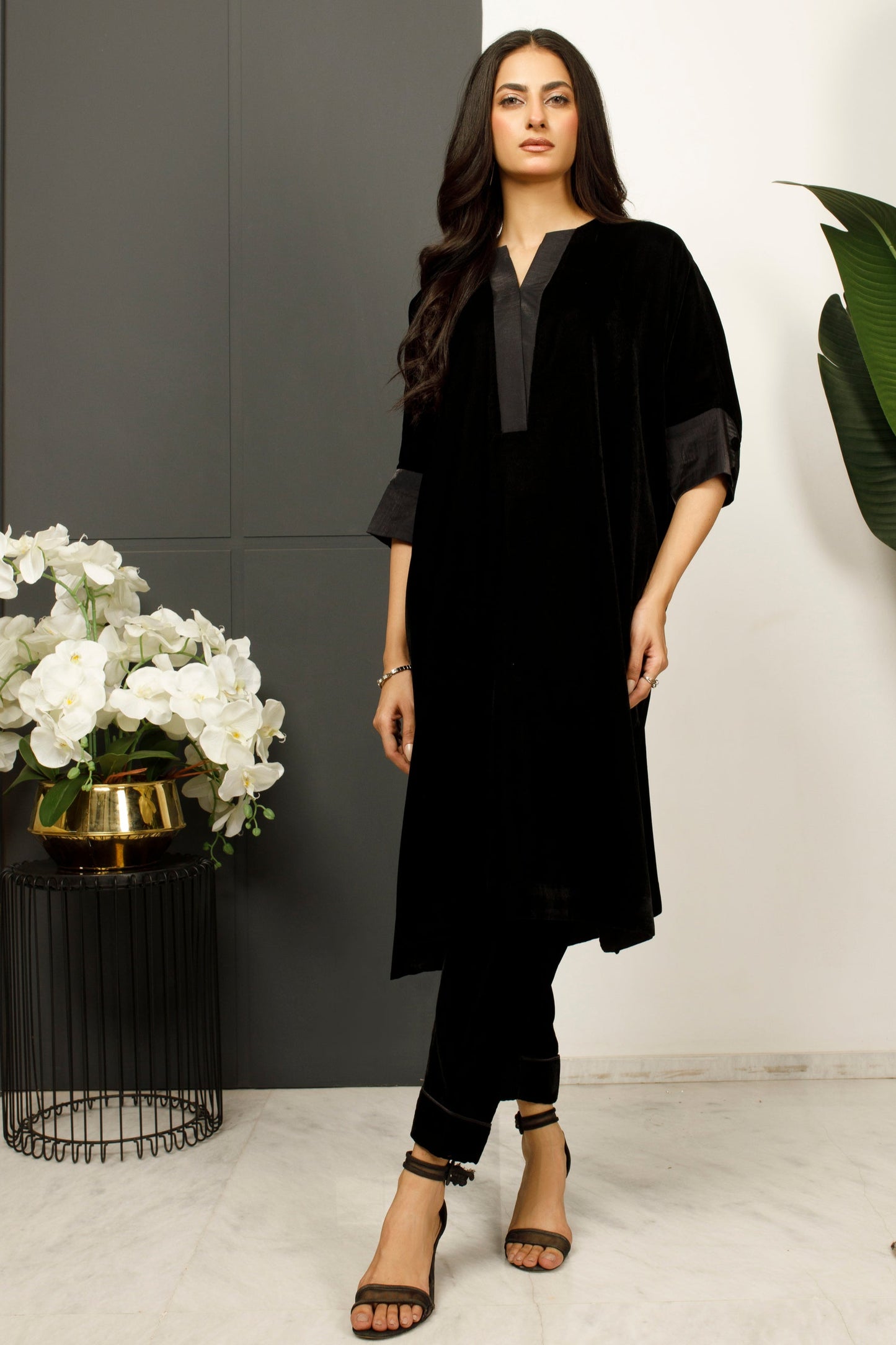 Noir Velvet Co-ord Set