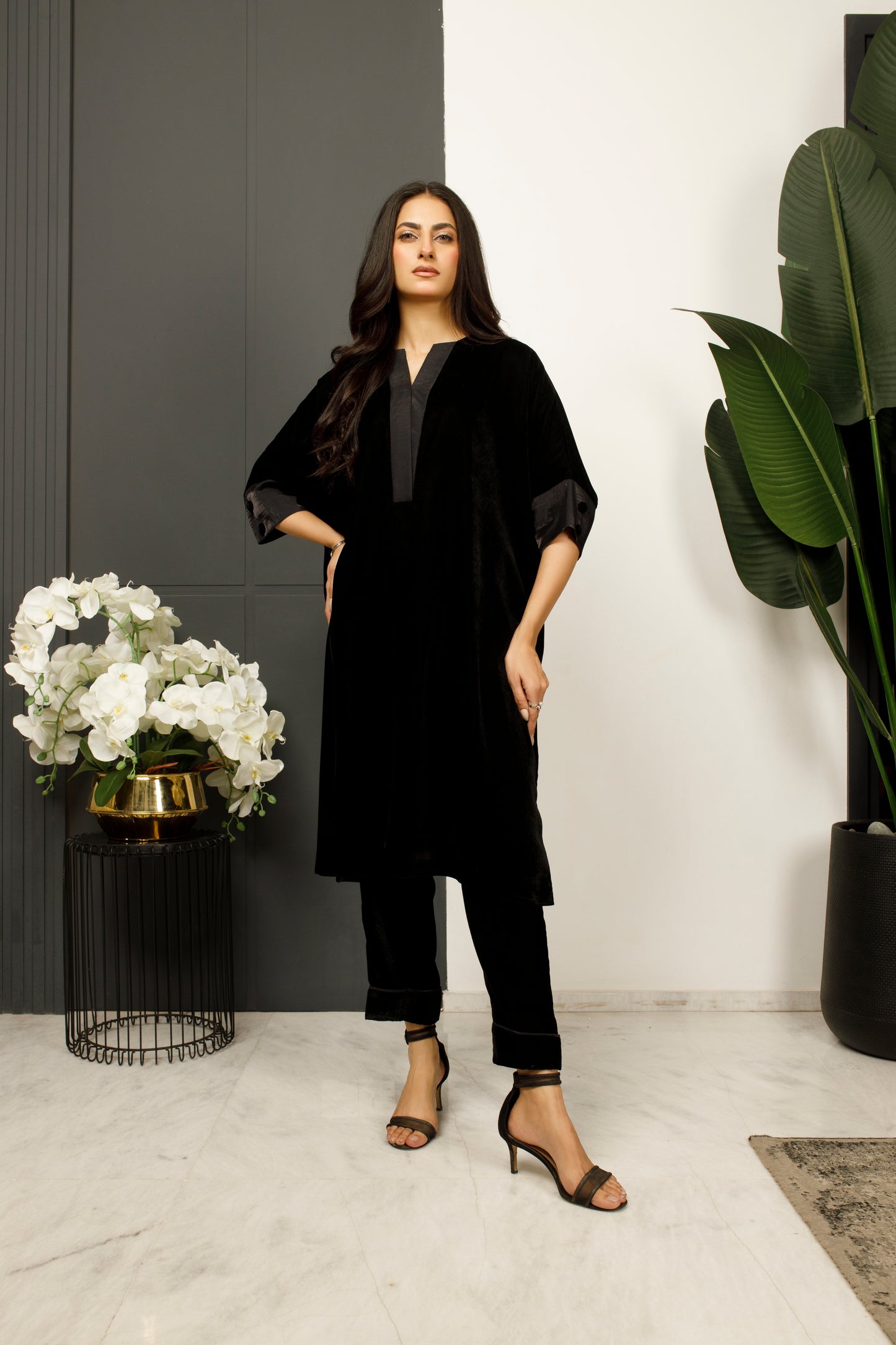 Noir Velvet Co-ord Set