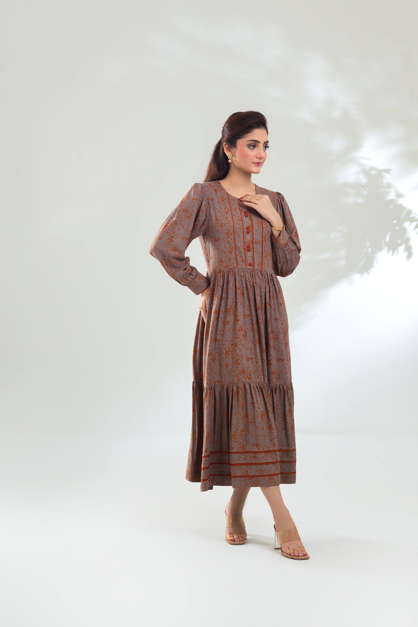 Autumn Glow Tiered Dress