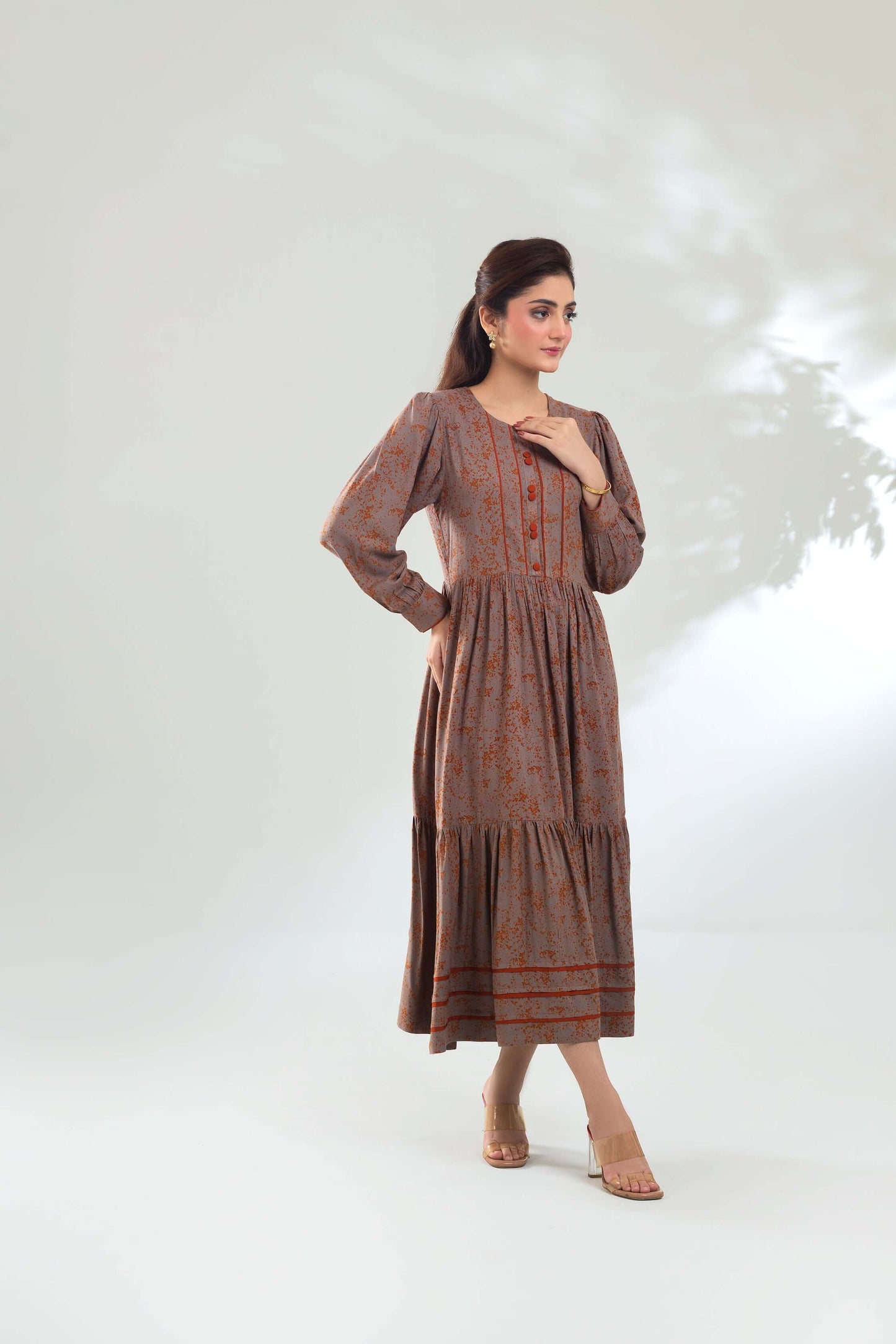 Autumn Glow Tiered Dress