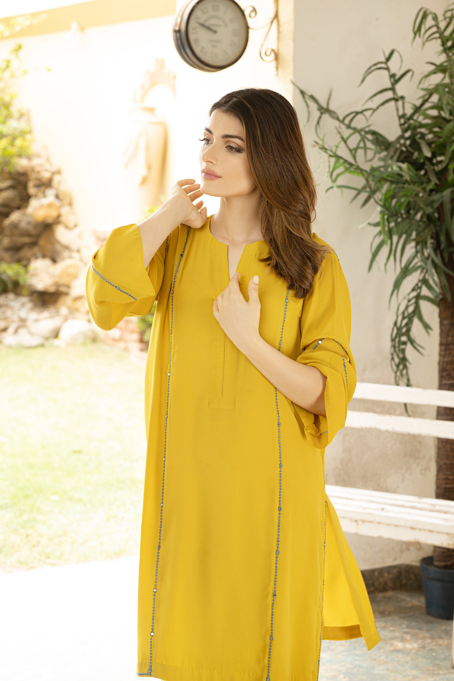 Crepe Lime Shirt and Trousers