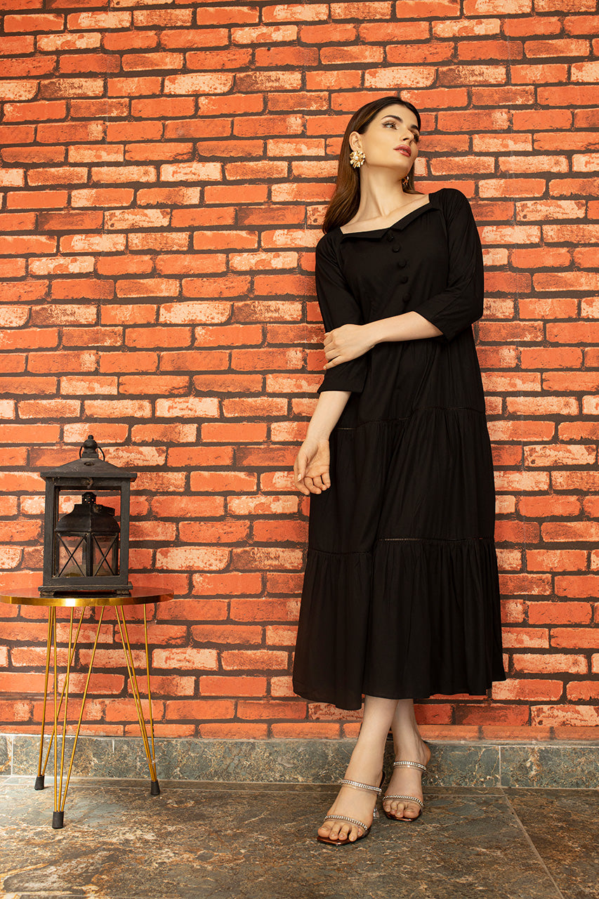 Midnight Black Long Dress