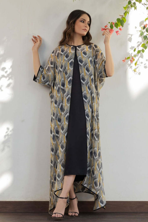 Printed Shrug and Slip Dress