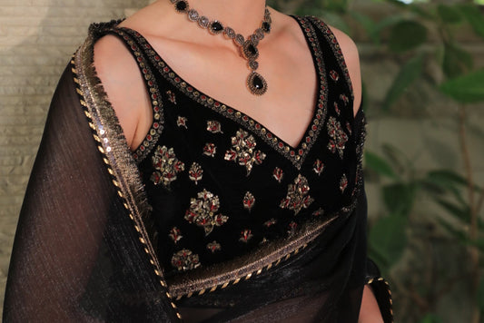 Noir Radiance Saree