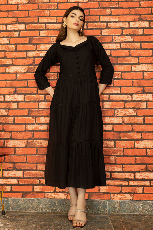 Midnight Black Long Dress