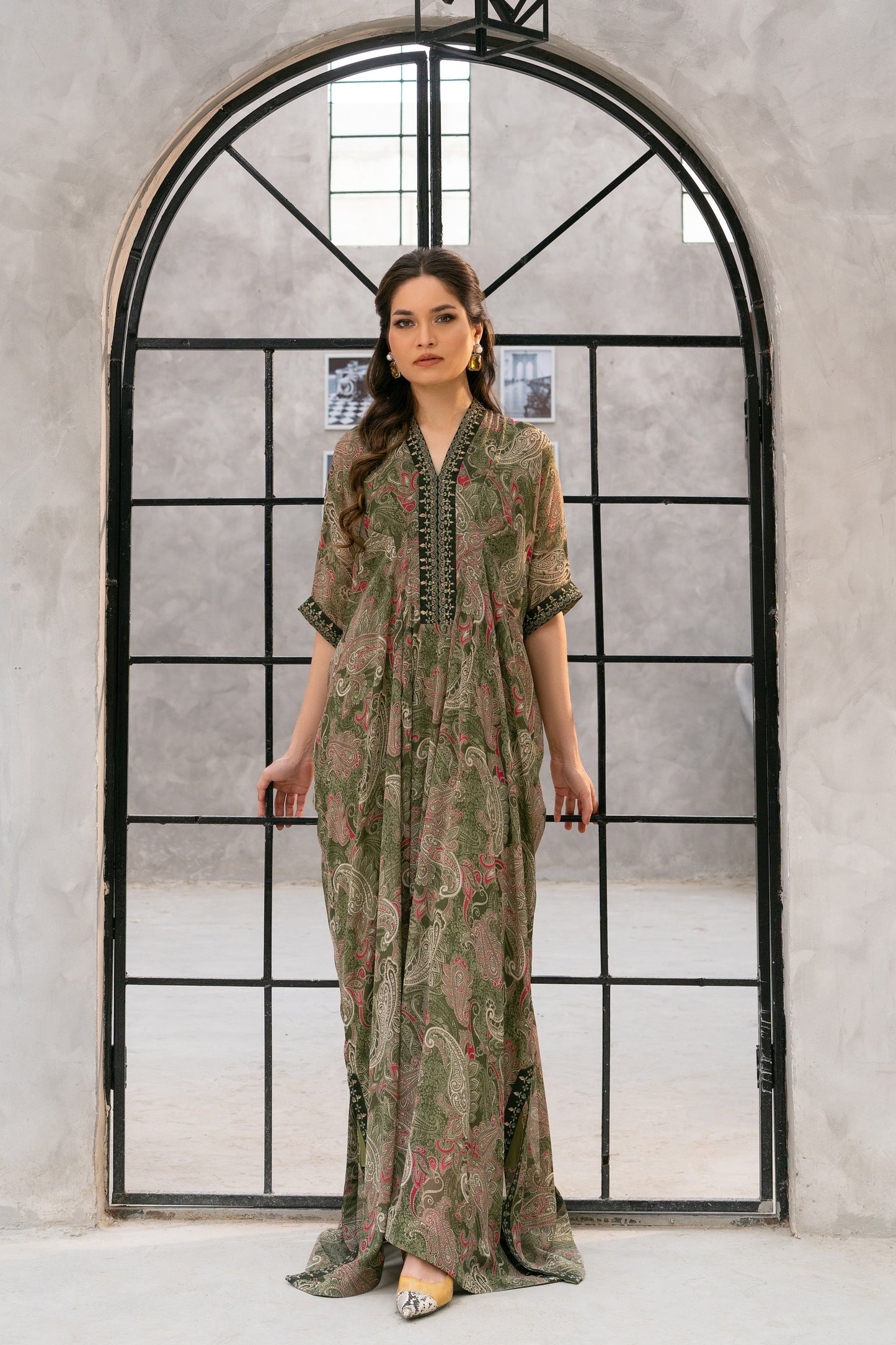 Olive Mirage Kaftan