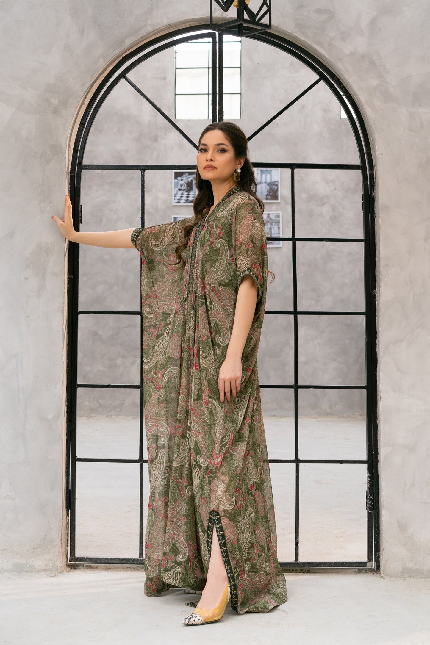 Olive Mirage Kaftan