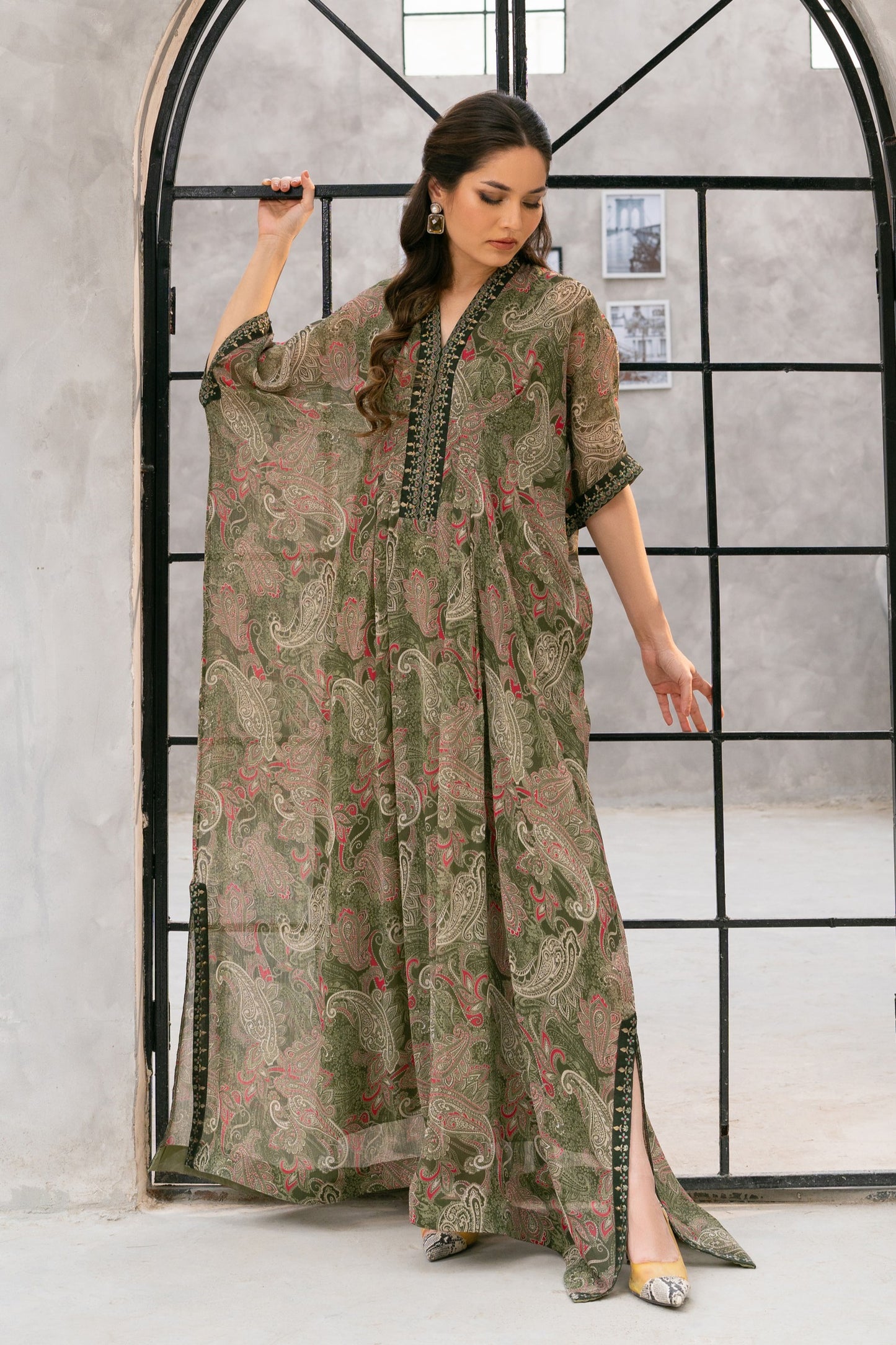 Olive Mirage Kaftan