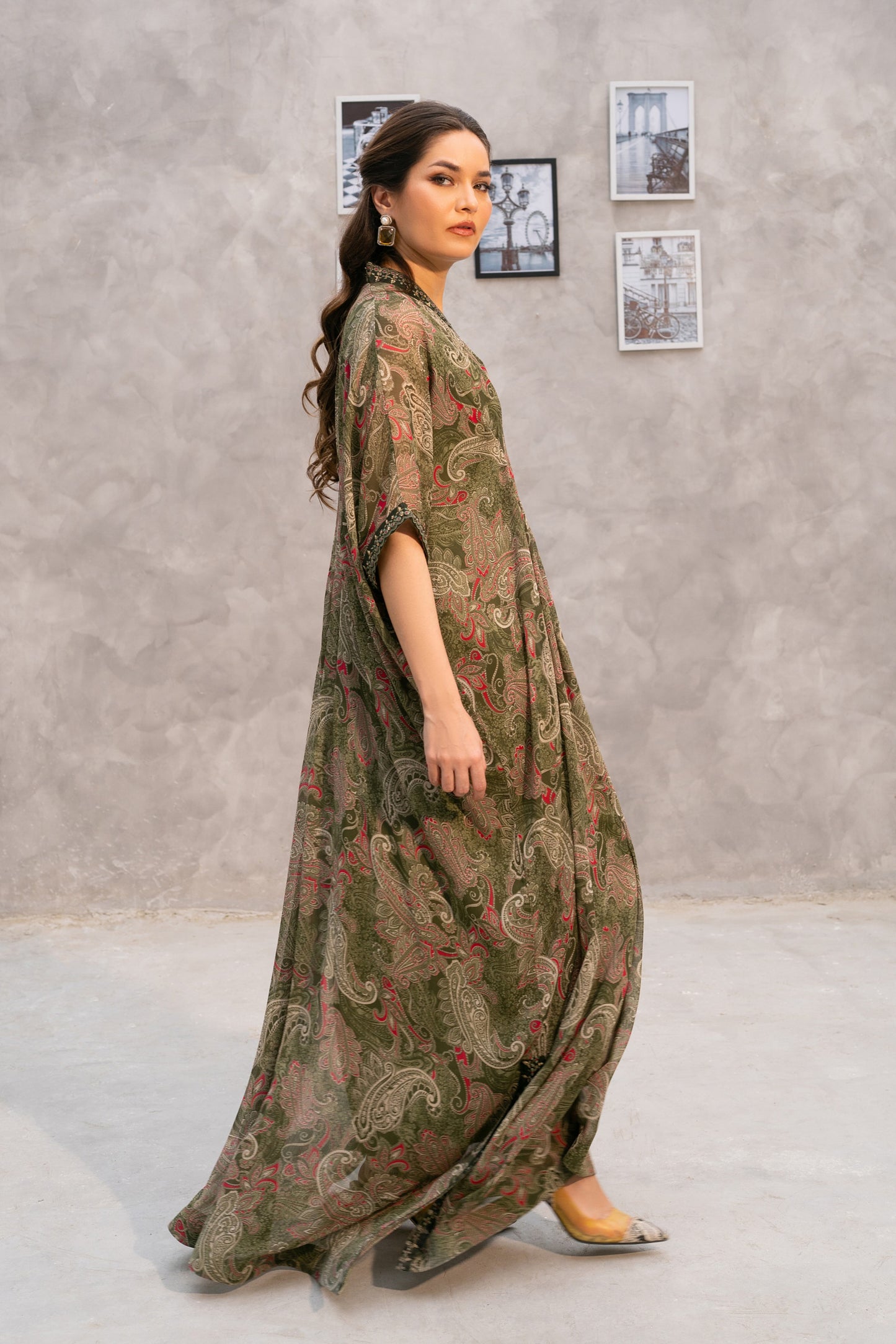 Olive Mirage Kaftan