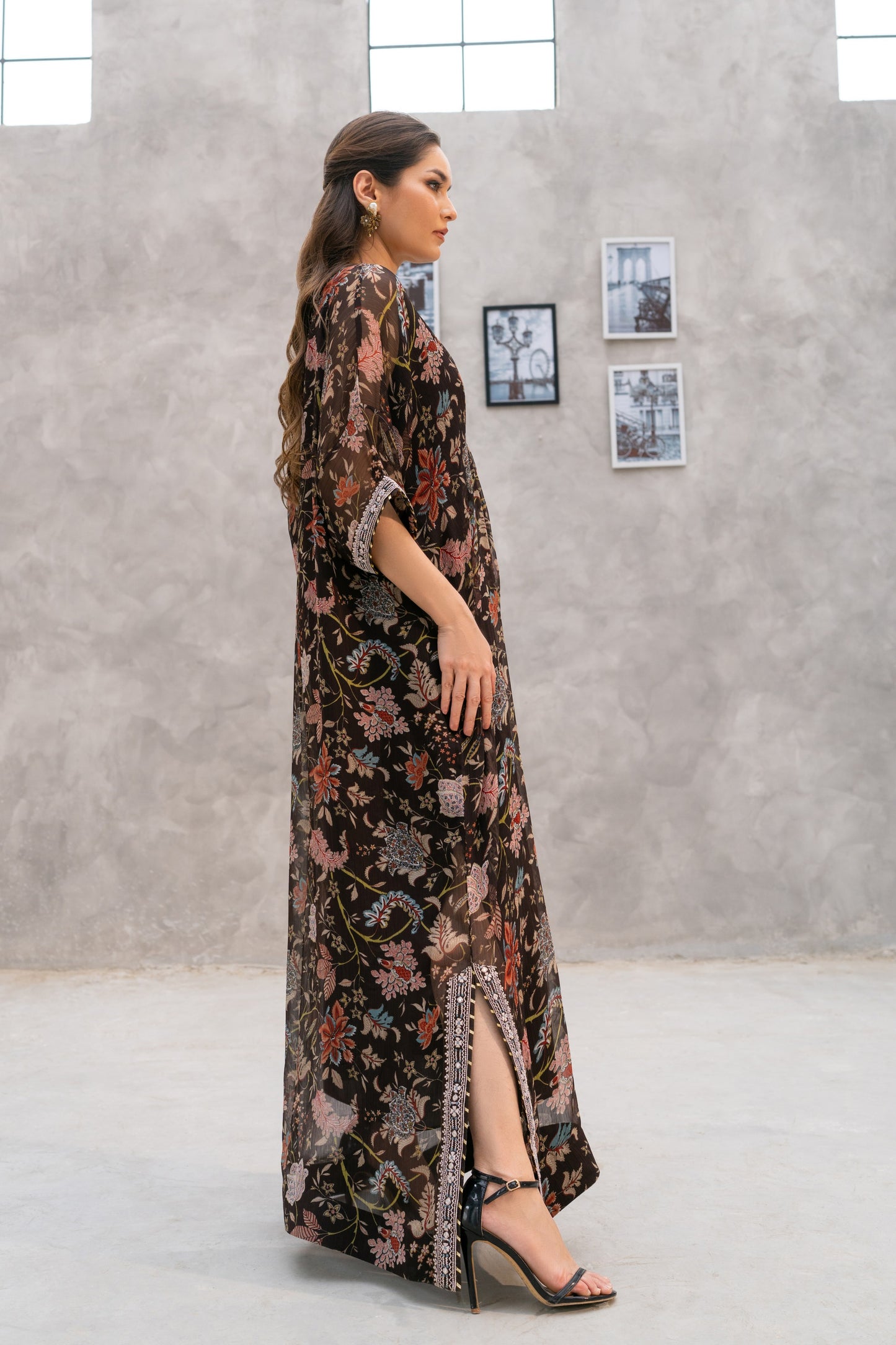 Mocha Bloom Kaftan