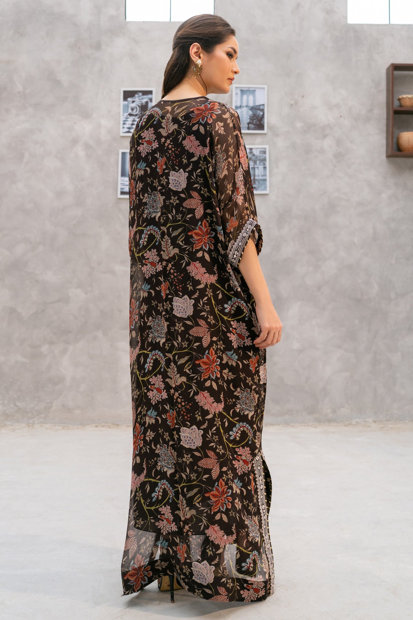 Mocha Bloom Kaftan
