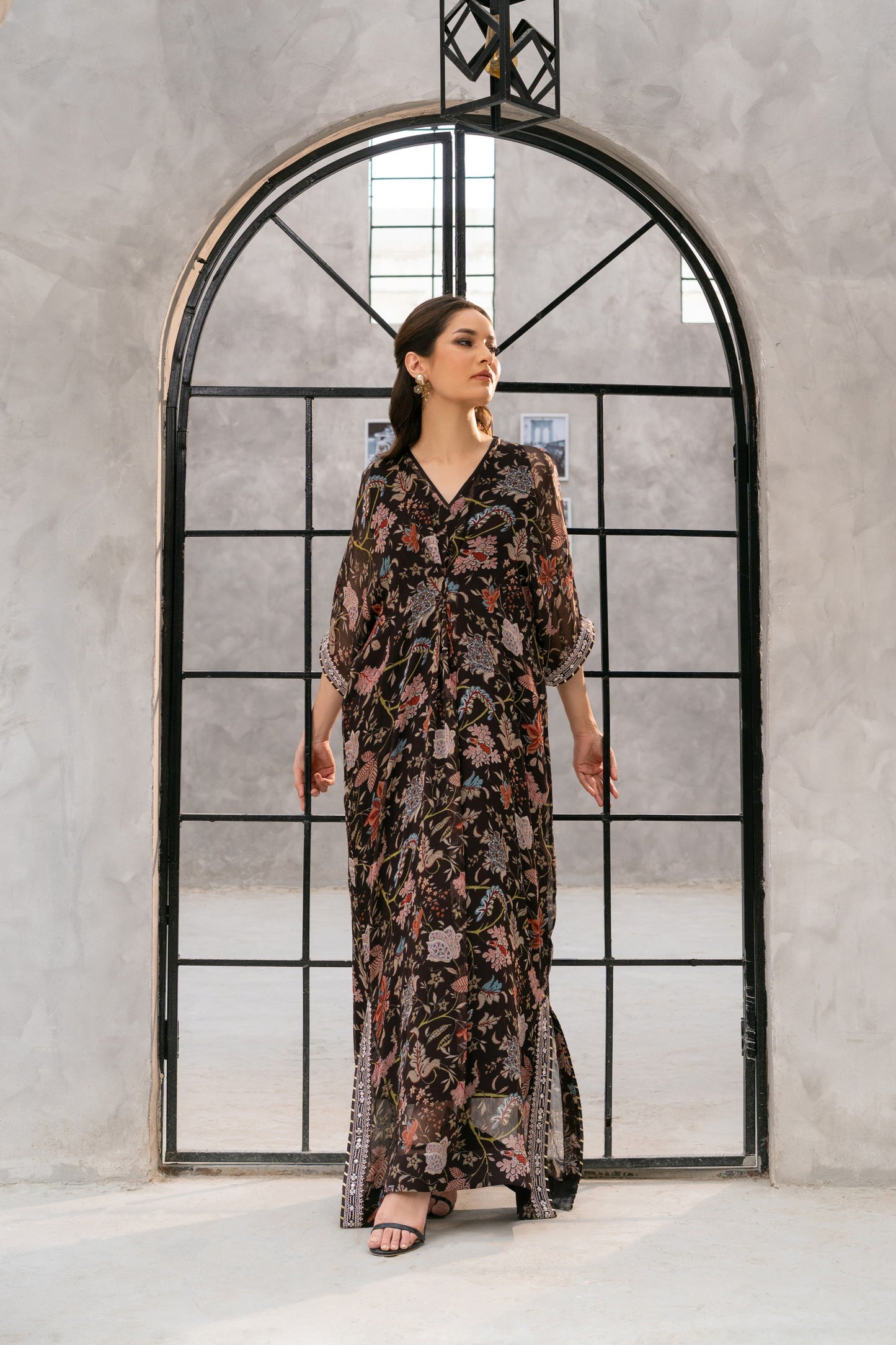 Mocha Bloom Kaftan