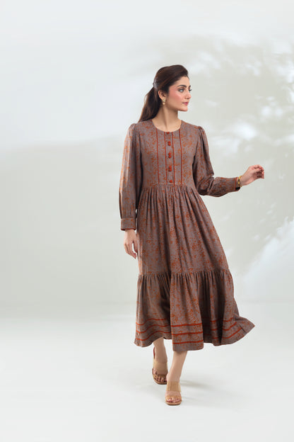 Autumn Glow Tiered Dress