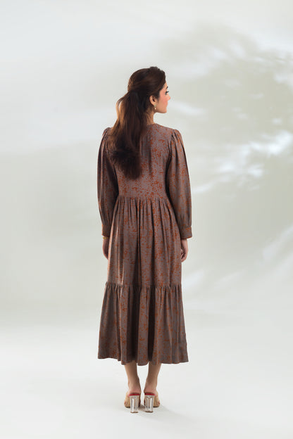 Autumn Glow Tiered Dress