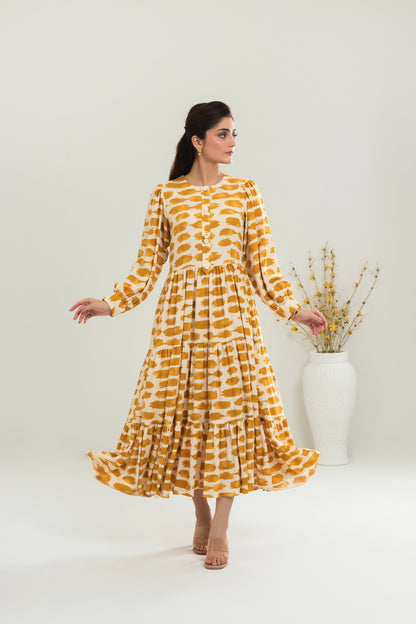 Sunny Strokes Long Dress