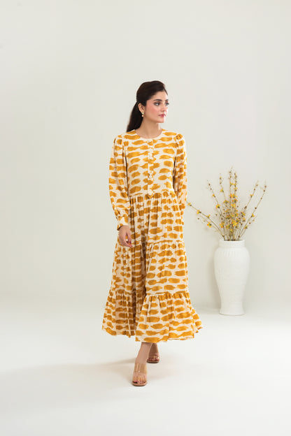 Sunny Strokes Long Dress