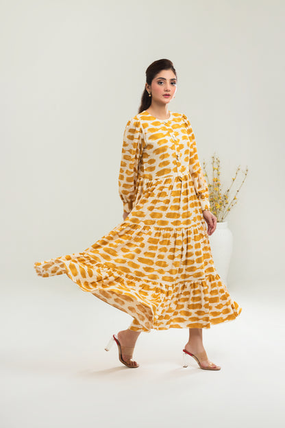 Sunny Strokes Long Dress