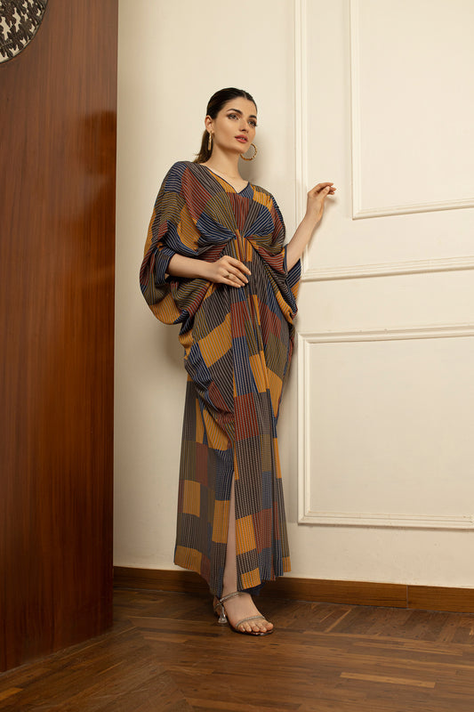 Multicolored Printed Kaftan