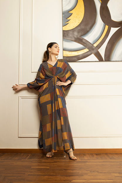 Multicolored Printed Kaftan