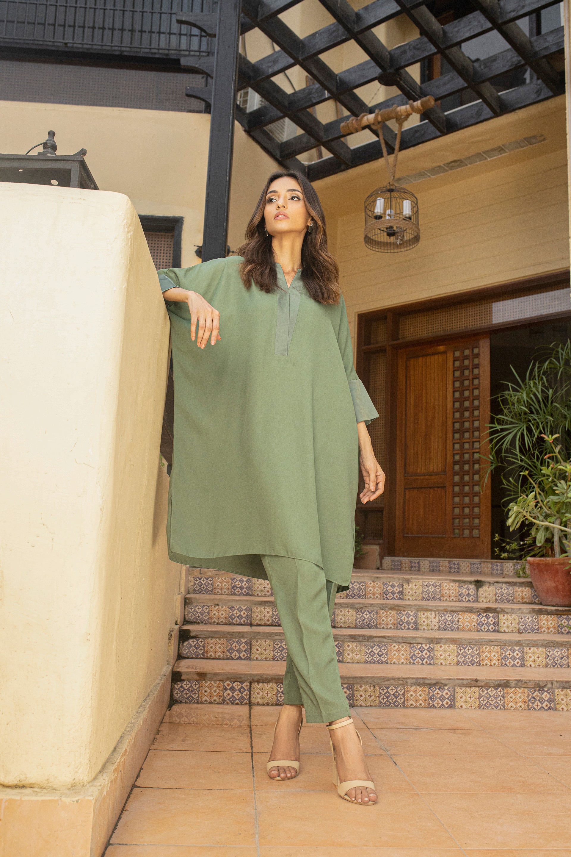 Pakistani short shop shirts with palazzo