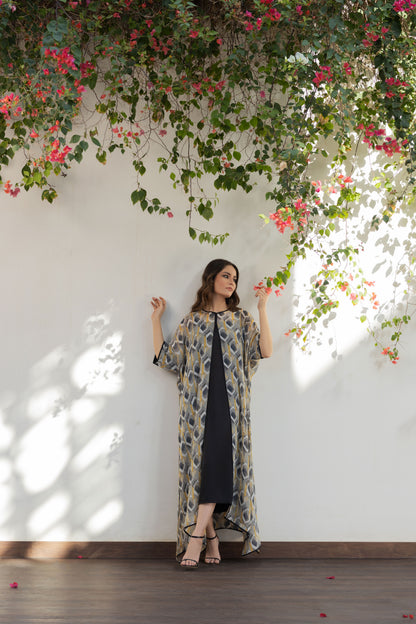 Printed Shrug and Slip Dress