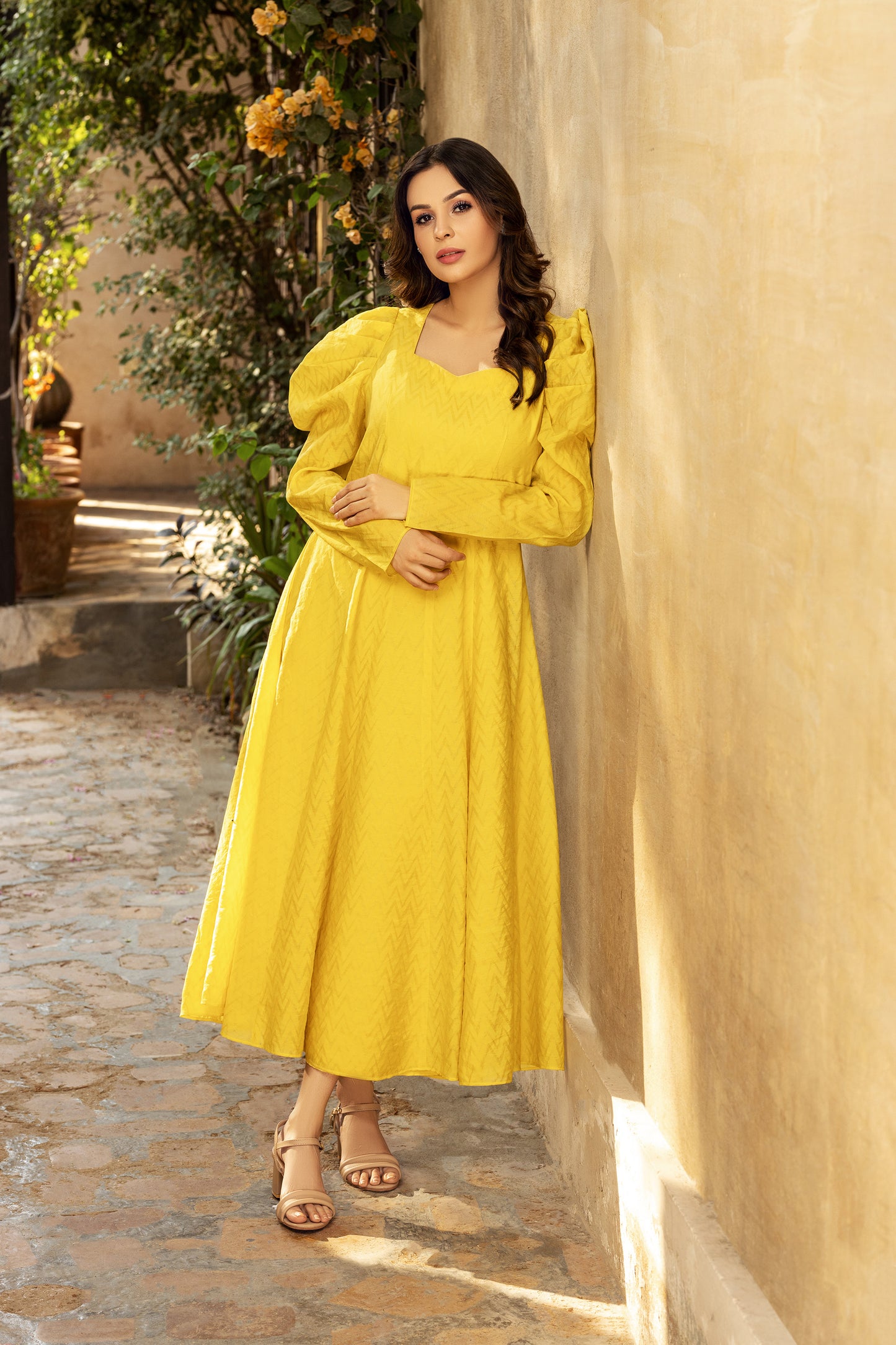 Yellow Long Frock for Women