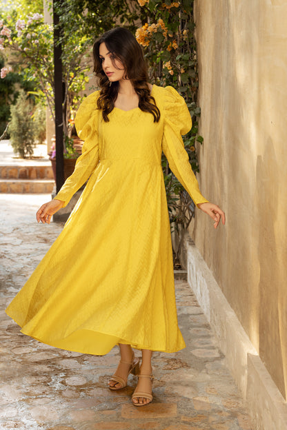 Yellow Long Frock for Women