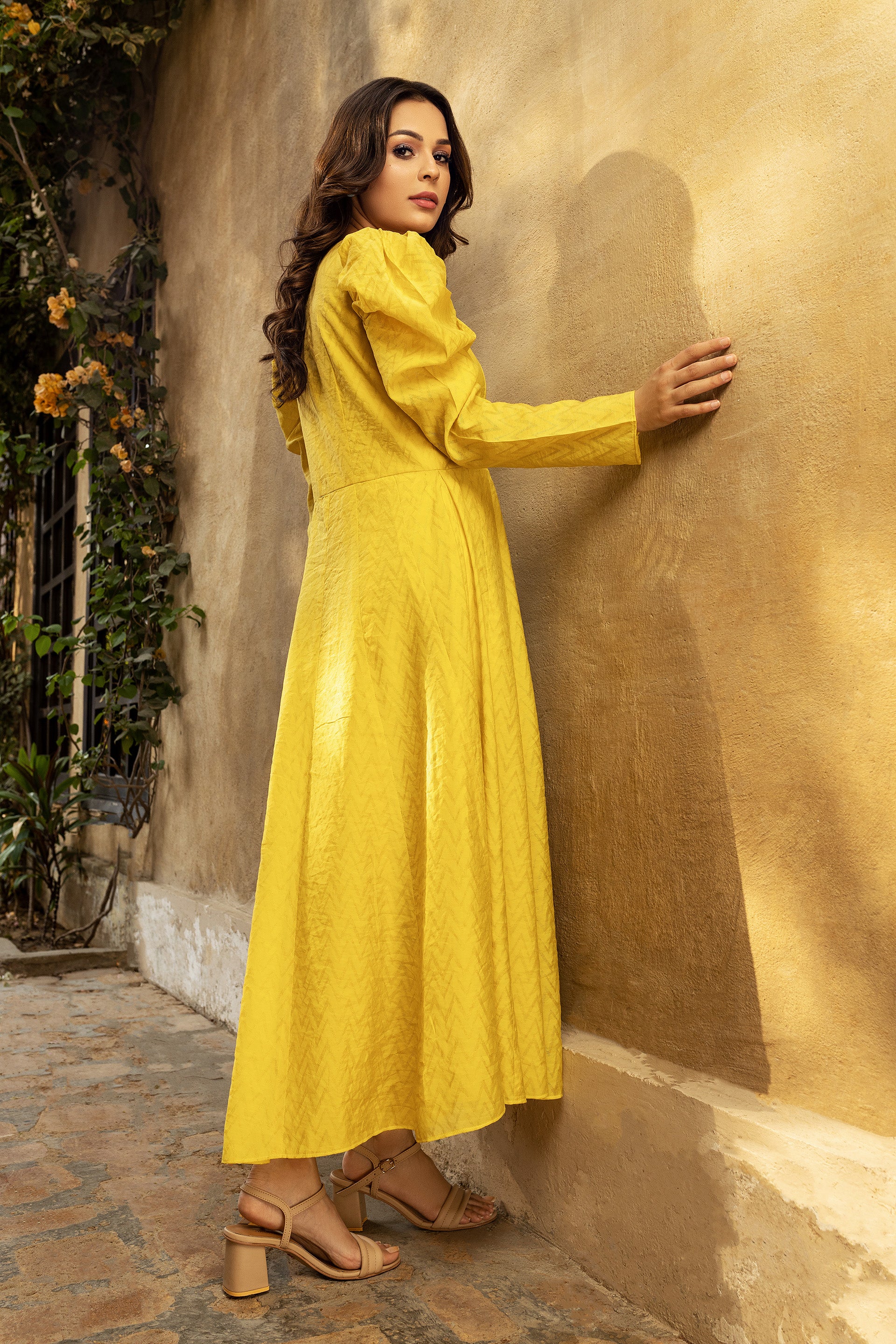 Yellow Long Frock for Women