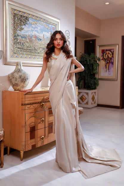 Offwhite Shine Saree