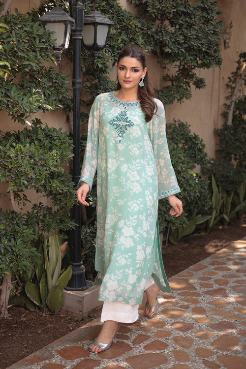 Mint Mist Long Shirt and Pants