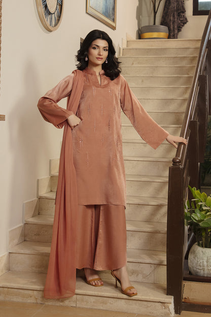 Salmon Silk Cord Set