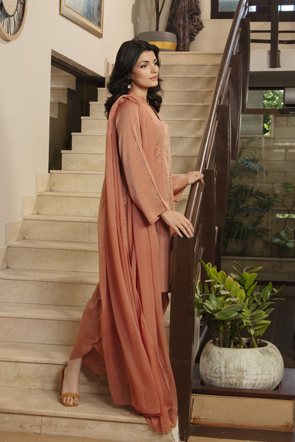 Salmon Silk Cord Set