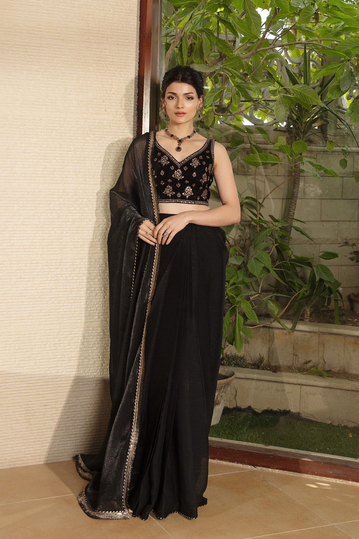 Noir Radiance Saree