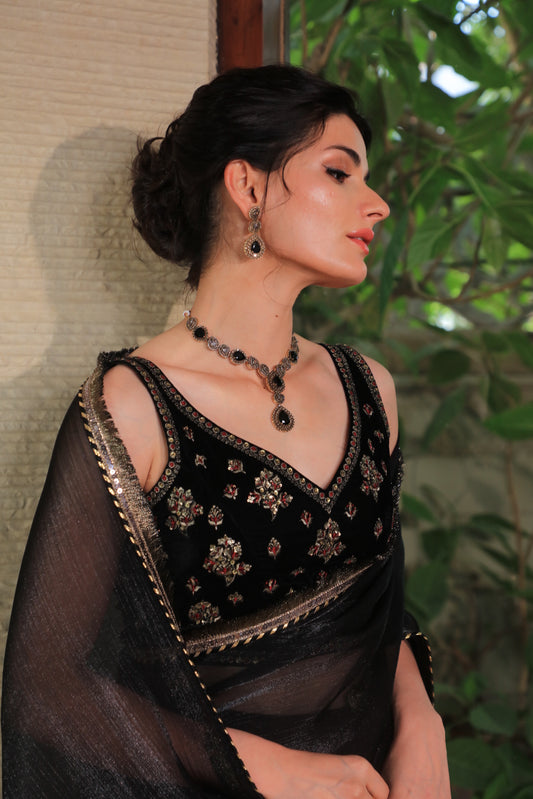 Noir Radiance Saree