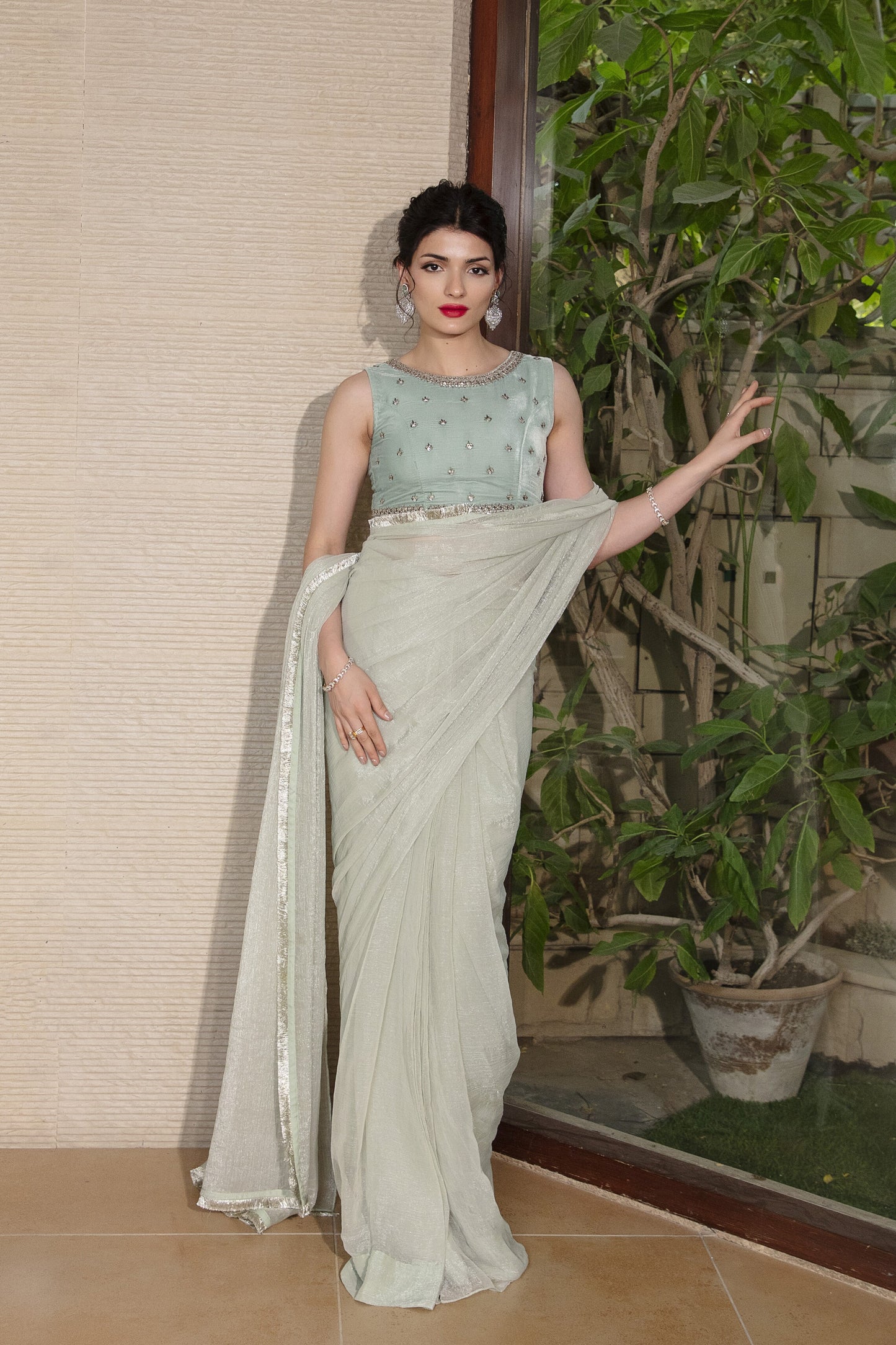 Mint Serenity Saree