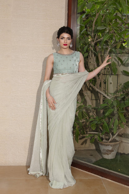 Mint Serenity Saree