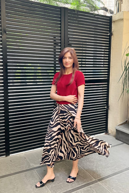 Wild Muse Crepe Skirt