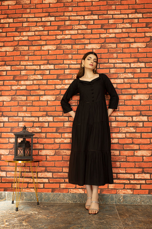 Midnight Black Long Dress