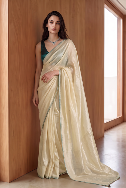 Butter Cream Saree