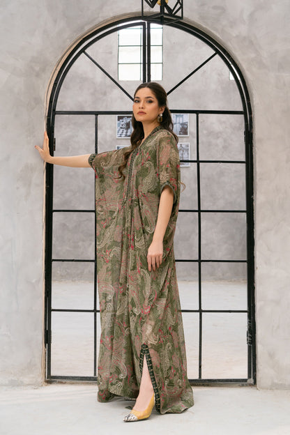 Olive Mirage Kaftan