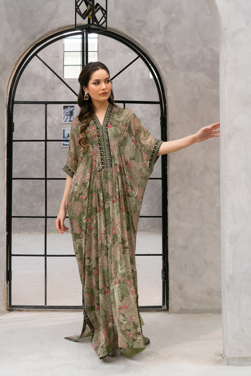 Olive Mirage Kaftan