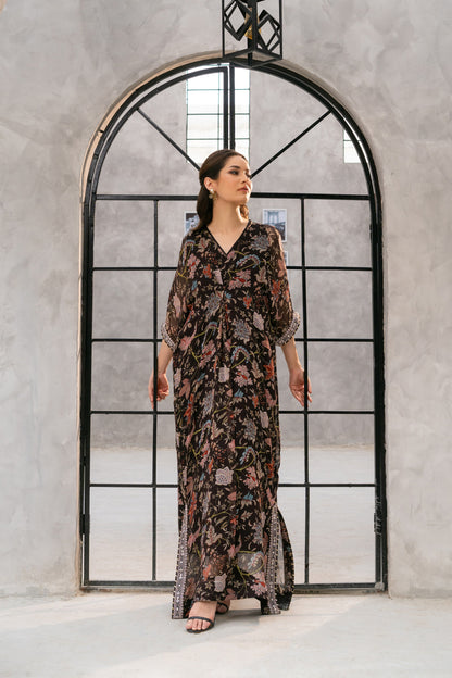 Mocha Bloom Kaftan