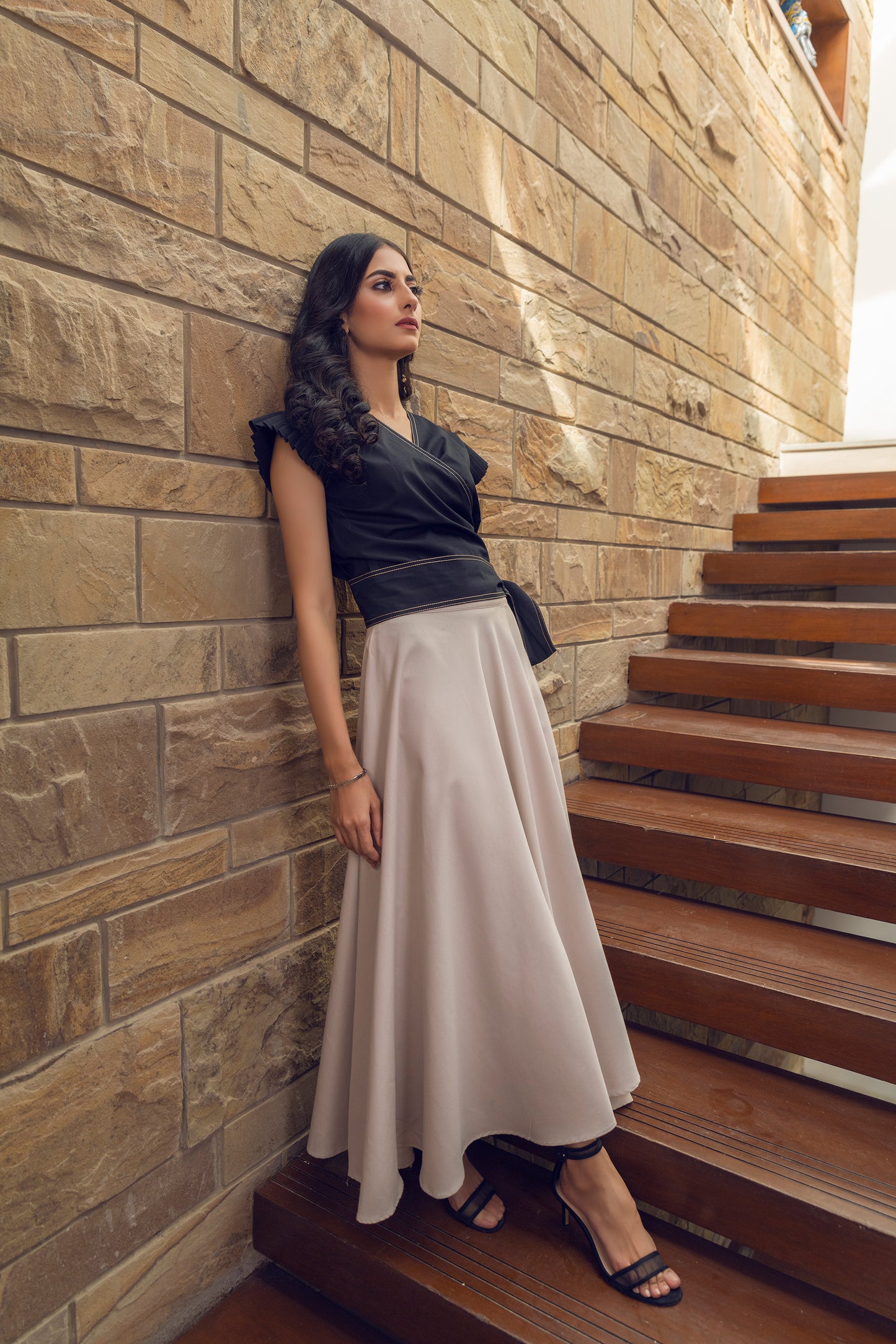 Long Skirt with Top Wrap by Velour