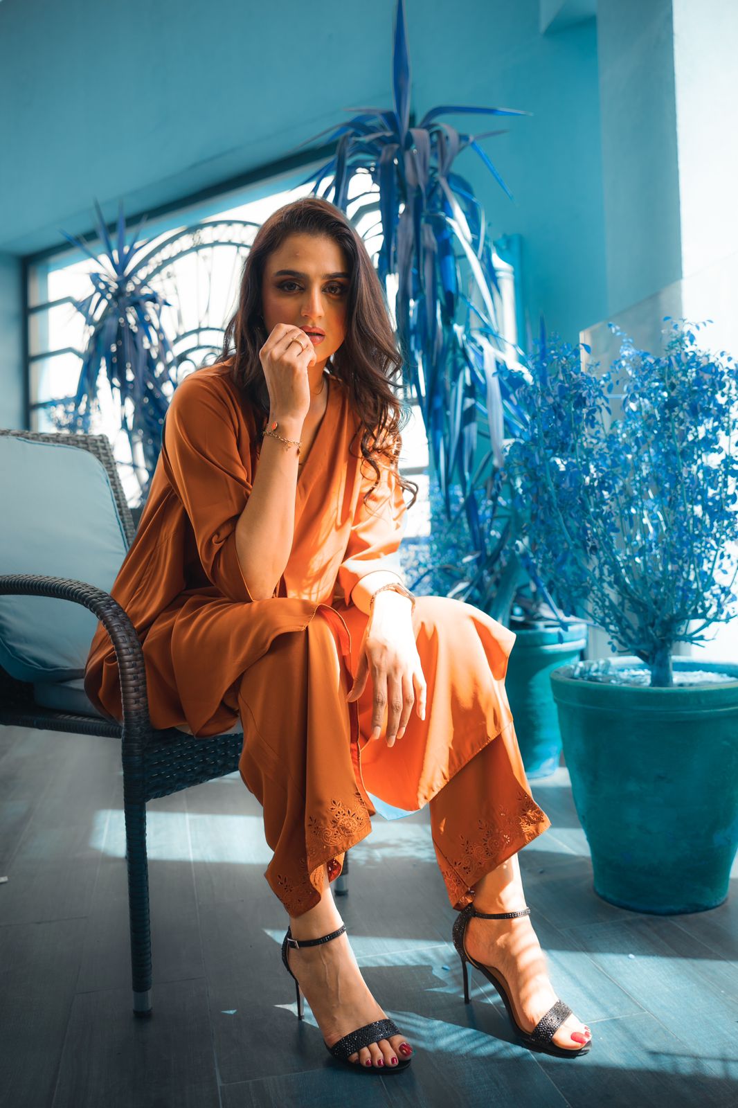 Hira Mani Wearing Velour