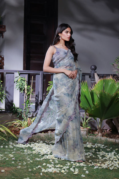 Lavender Luster Saree