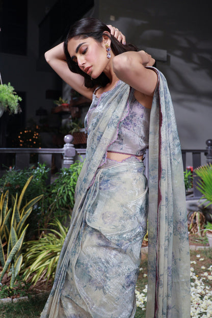 Lavender Luster Saree